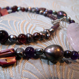 semi-precious quartz necklace detail