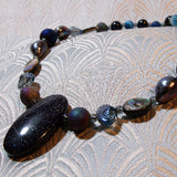 blue semi-precious bead necklace