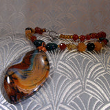 agate gemstone pendant necklace