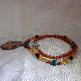 unique handmade necklace semi-precious agate