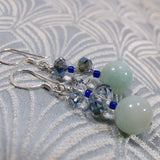 amazonite drop earrings handmade uk