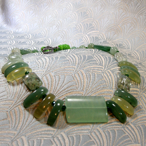 green semi-precious gemstone necklace, jewellery sale online uk, handmade jewellery uk, sale items