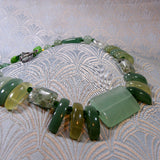 medium length green semi-preious necklace