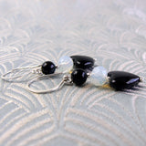 black onyx heart earrings uk