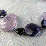 purple amethyst semi-precious gemstone beads