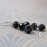 semi-precious stone drop earrings