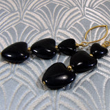 long black earrings uk, unique long gemstone earrings