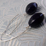 long purple agate earrings