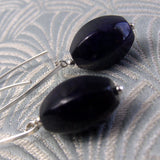 long drop semi-precious stone earrings