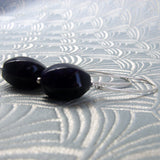 long purple semi-precious gemstone earrings uk