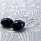 long purple agate drop earrings uk