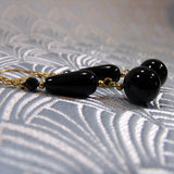 long black drop earrings, unique handmade jewellery sale, online jewellery sale