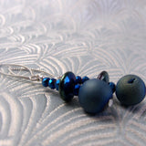 long blue earring design
