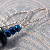 detail for long semi-precious gemstone earrings