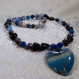 agate heart pendant necklace uk crafted