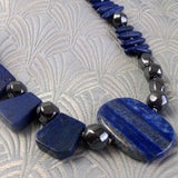 lapis lazuli handmade gemstone statement necklace