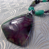 purple agate pendant