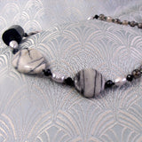 grey black jasper beads