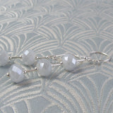 grey semi-precious stone earrings