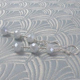grey handmade semi-precious earrings