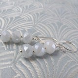 grey semi-precious stone earrings handmade uk