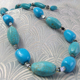 long handmade turquoise necklace uk