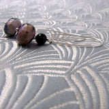 long agate gemstone earrings