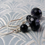 handmade agate semi-precious earrings