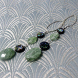 long drop semi-precious earrings handmade uk