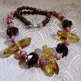 unique smoky quartz gemstone necklace uk