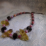 unique handmade smoky quartz gemstone necklace