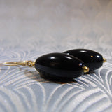 black semi-precious gemstone beads