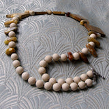unique jasper handmade semi-precious stone necklace