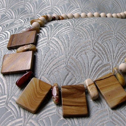jasper necklace,  jasper brown jewellery necklace uk, handcrafted jasper brown necklaces