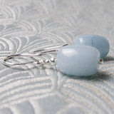 unique handmade blue short drop earrings