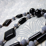 grey black semi-precious stones