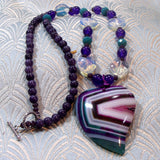 heart shaped gemstone necklace