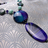 semi-precious gemstone statement necklace design