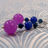purple earrings, handmade purple earrings, online handmade jewellery sale online