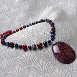 dragon veined agate pendant necklace uk