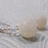 white agate earrings semi-precious stones
