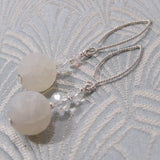 semi-precious white agate earrings
