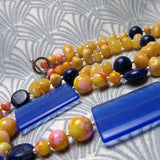 brightly coloured semi-precious gemstone necklace