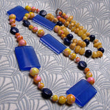 long gemstone necklace handmade uk