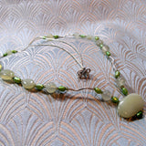 delicate green jade necklace uk