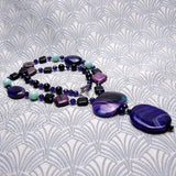 Semi-precious necklace, chunky necklace, handmade necklace A228