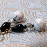 unique white howlite gemstone earrings