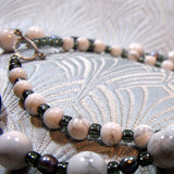 semi-precious white howlite beads