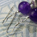 short semi-precious stone earrings, semi-precious bead earrings A225