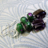 handmade purple earrings uk